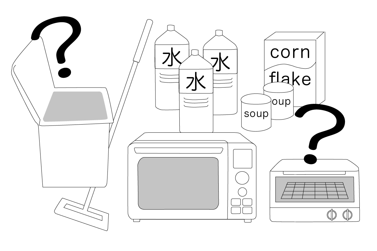 食器棚に収納したいものを確認