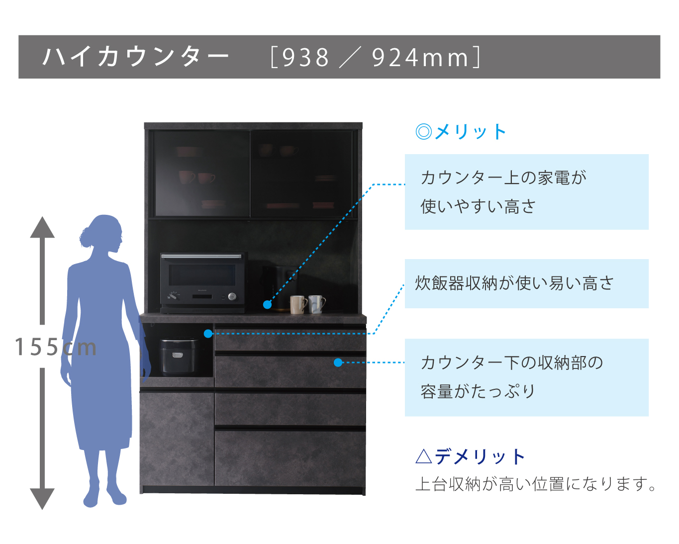 食器棚ハイカウンタータイプのメリット・デメリット
