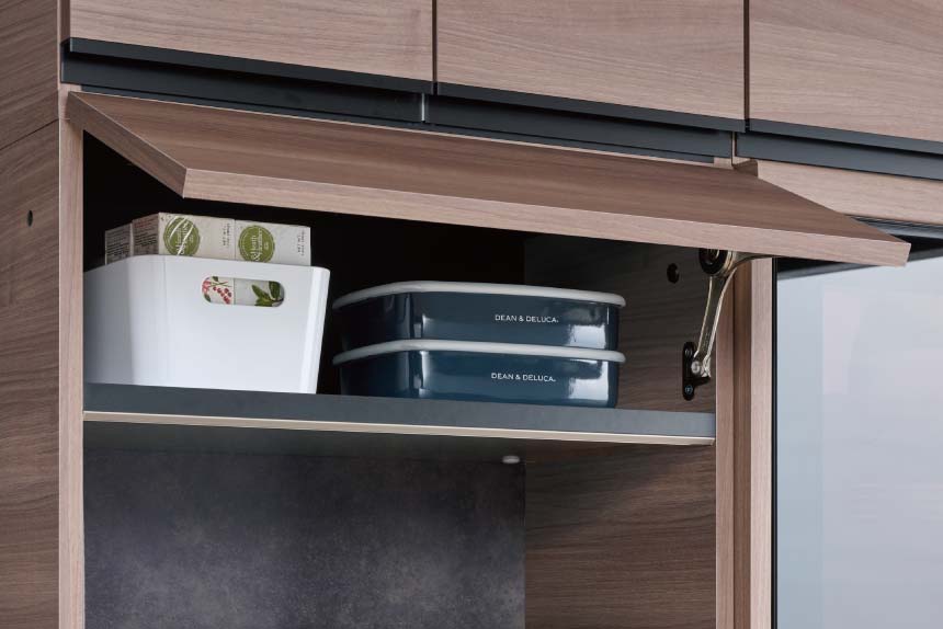 ID家電タワーのフラップ扉収納