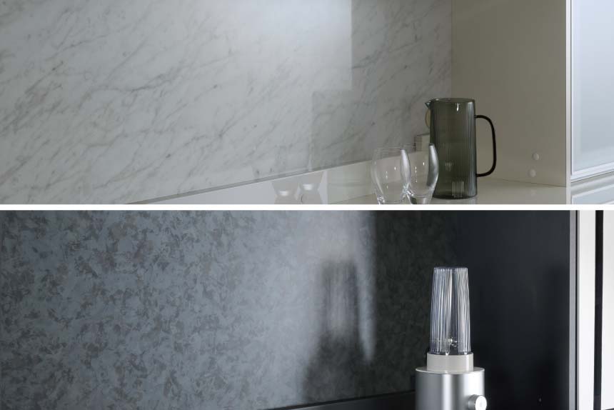 KJアルミバックボードは2色