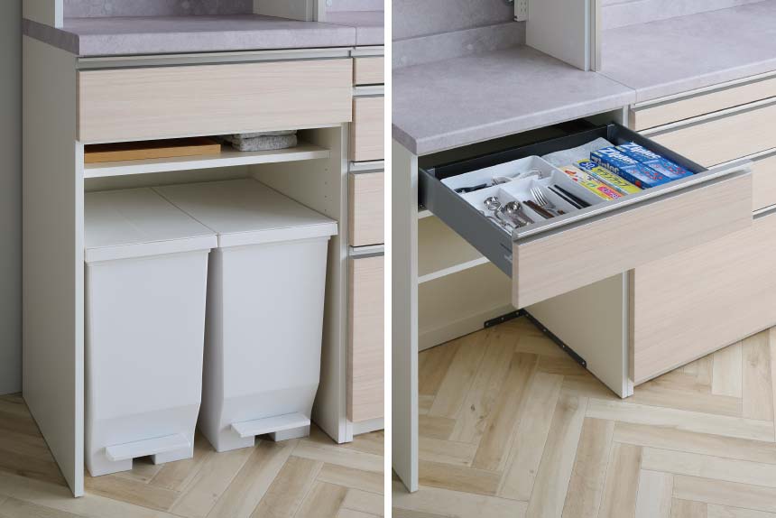 サイドアイテムオープン収納