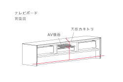 LIテレビボード背面図