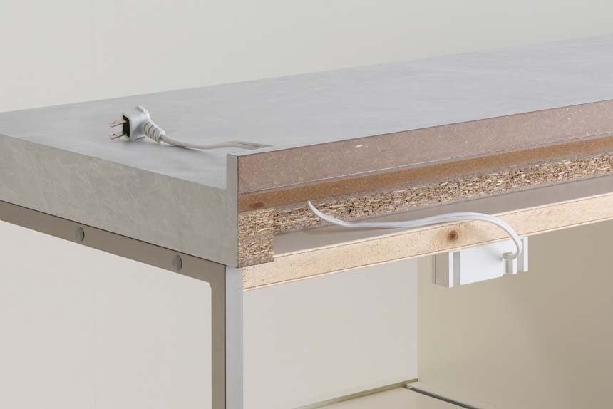 LC家電収納の背面構造