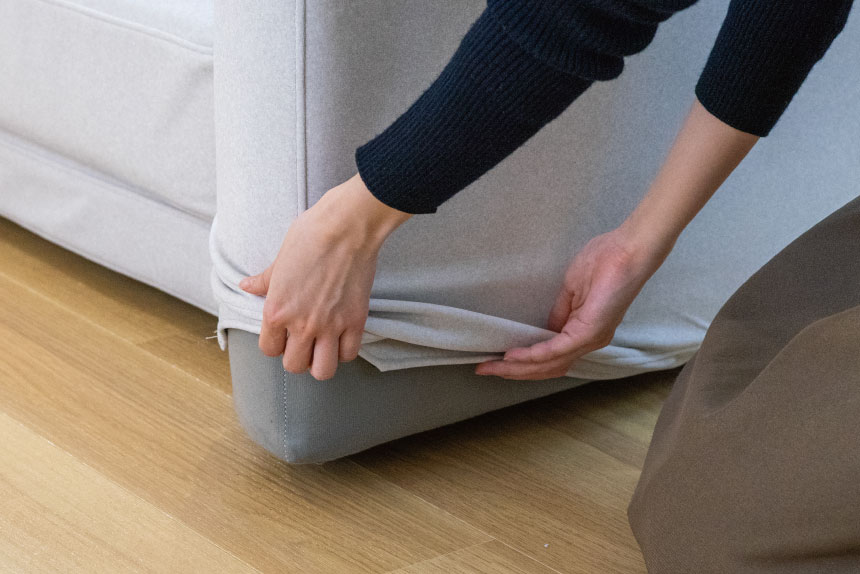 カバーの着脱ができる、フルカバーリングを採用。