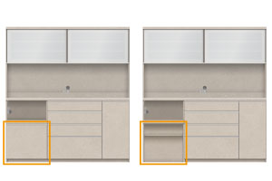 下台は2種類の収納タイプから選べます