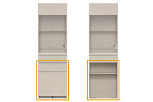 下台は2種類の収納タイプから選べます