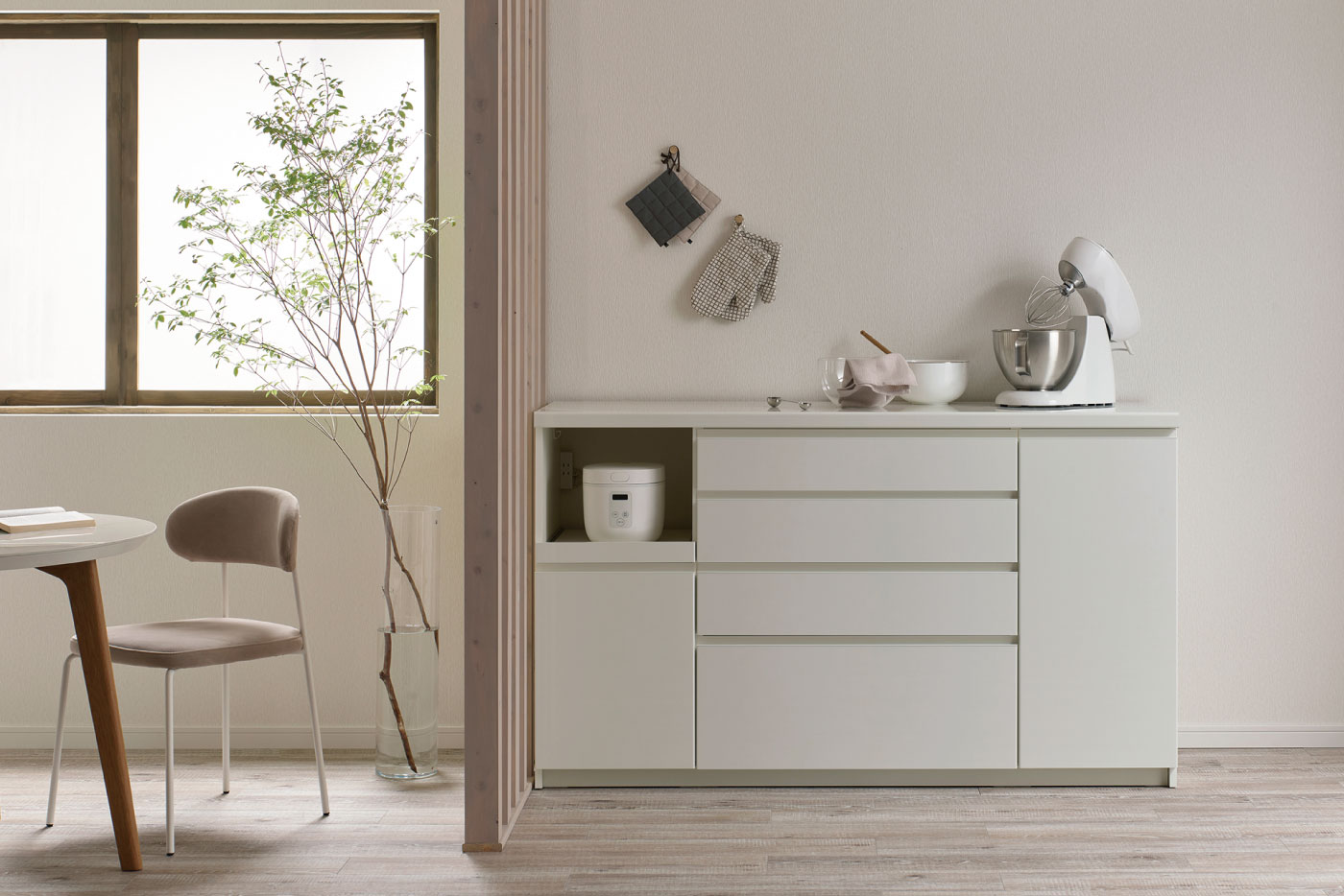 YSレイアウト例5（パールホワイト、幅160cm）