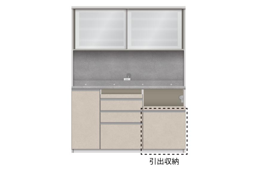 JN食器棚の下台引出タイプ