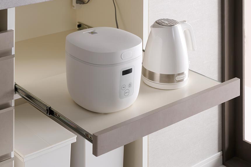 JN食器棚の家電収納部