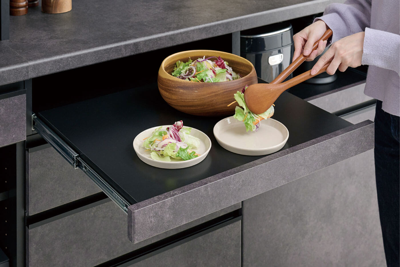 JN食器棚のサービステーブル