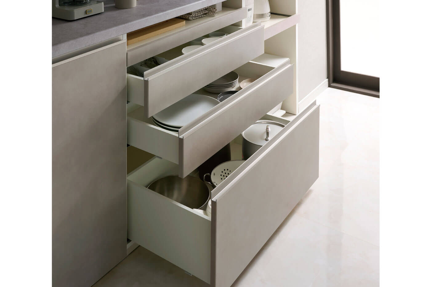 JN食器棚の引出収納