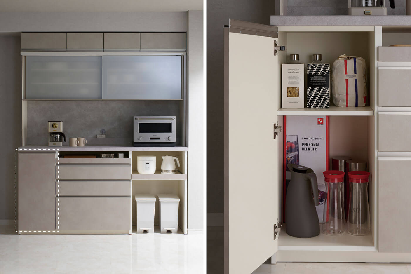 JN食器棚の扉収納