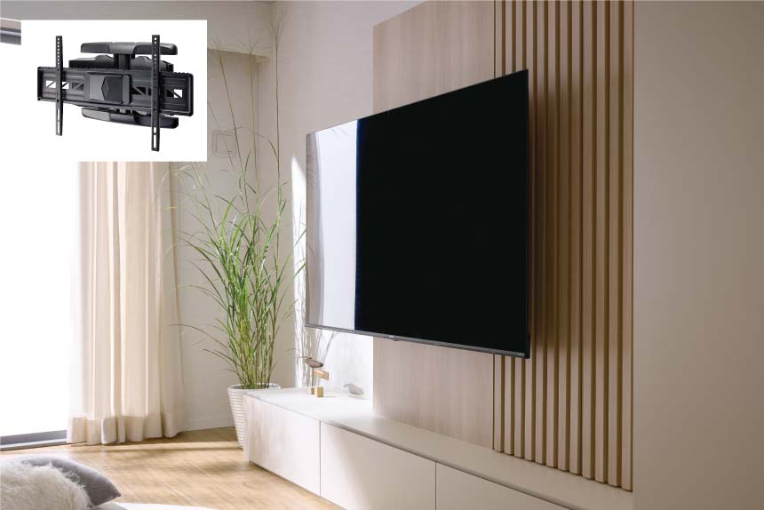 KPテレビボードには壁掛けテレビ金具が必須です