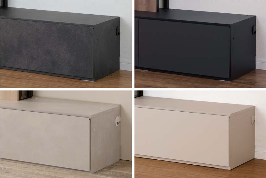 KPテレビボードの下台カラーは4色から選べます