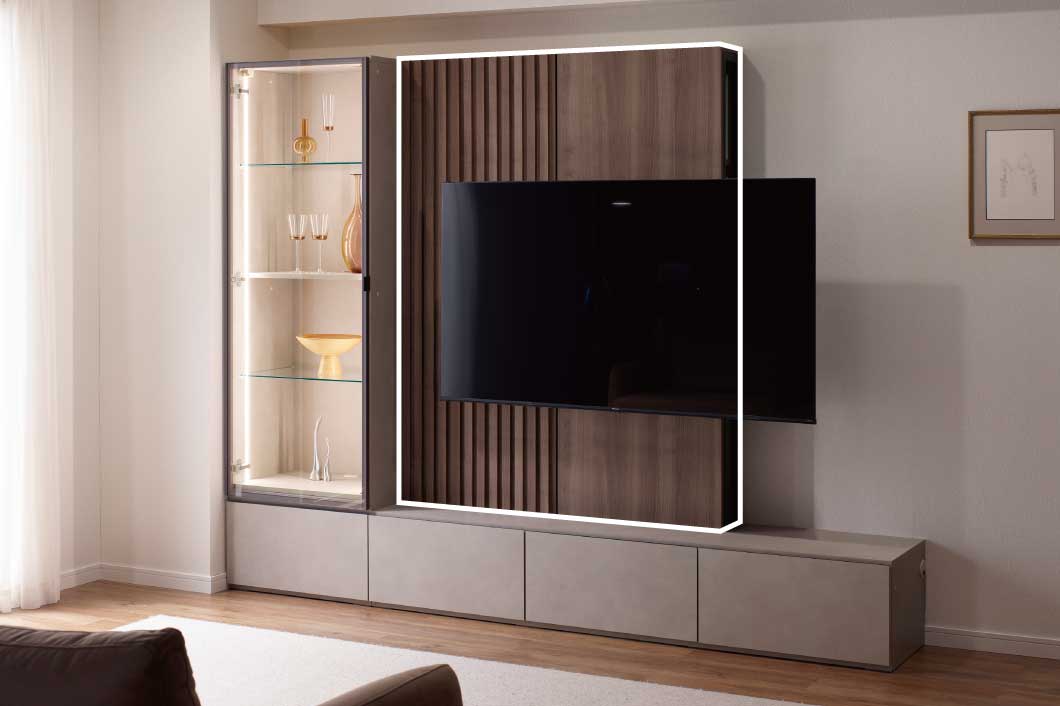 グレイッシュナットのKPテレビボードバックパネル