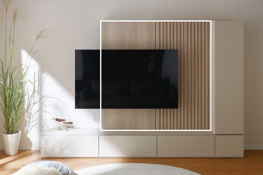 シルキーナットのKPテレビボードバックパネル