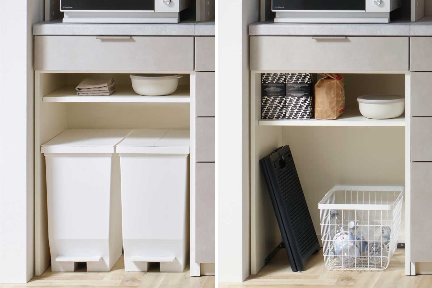 RURLサイドアイテムの下台収納